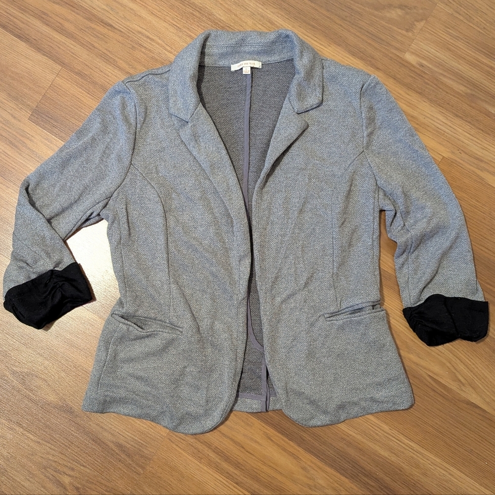 Skies Are Blue Grey Stretch Blazer
